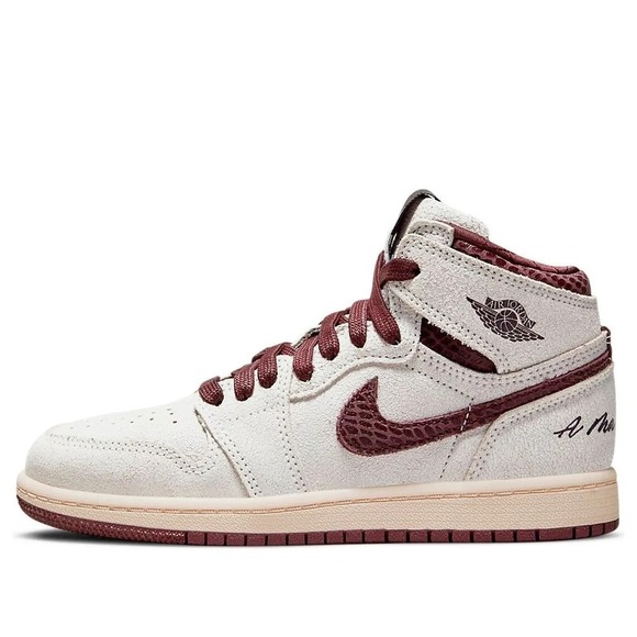 Jordan Other - 2.5Y-[NEW] Kid's Jordan 1 Retro High OG x A Ma Maniere Shoes 'Sail' DO7099-100